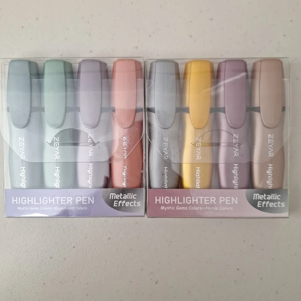 NEW DISCONTINUED Zeyar Highlighter Pens METALLIC Effects Mystic Gems RETIRED